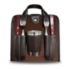 Set de Asado Rigido Doble con Vaso