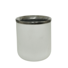 Mate vasito acero inox. Blanco