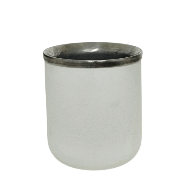 Mate vasito acero inox. Blanco