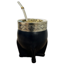 Mate imperial calabaza con virola Alpaca